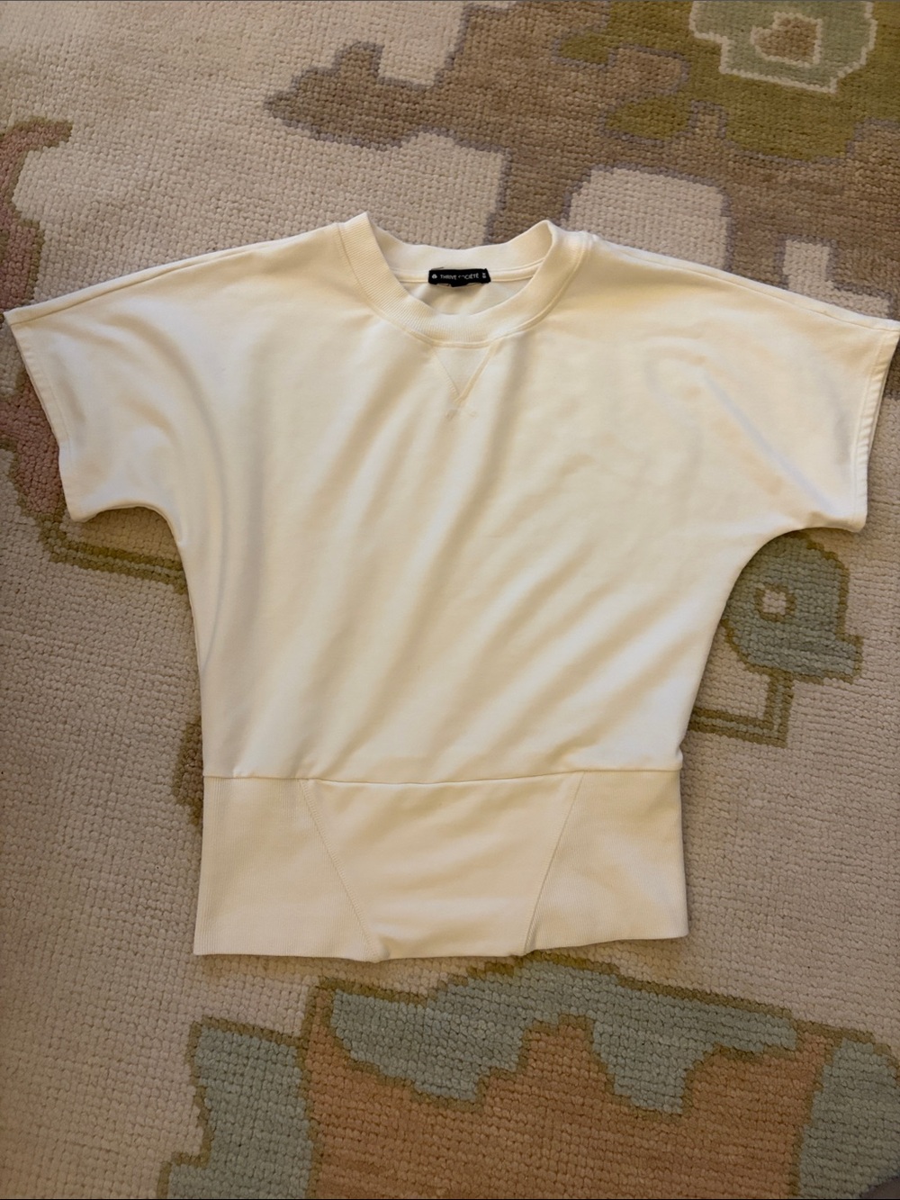 A.L.C. Cream Short Sleeve Pullover Tee